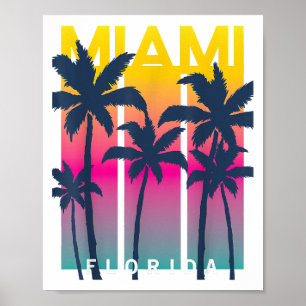 Cool Miami Florida Graphic Design T - shirts, ik h Poster