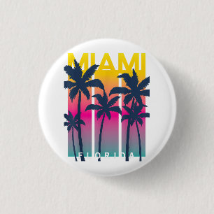 Cool Miami Florida Graphic Design T - shirts, ik h Ronde Button 3,2 Cm
