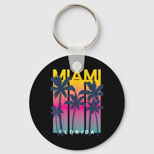 Cool Miami Florida Graphic Design T - shirts, ik h Sleutelhanger (Voorkant)