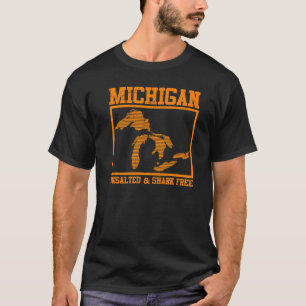 Cool Michigan ongezouten & haaien vrij grappige vi T-shirt
