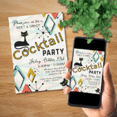 Cool Mid Century Cocktail Party Kaart