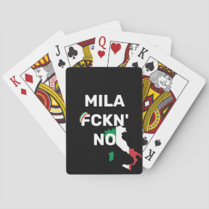 Cool MILANO - Mila Fckn No. met vlag Pokerkaarten