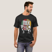Cool  Milk Artwork Retro Koe Boerderij Breakfast T-shirt (Voorkant volledig)