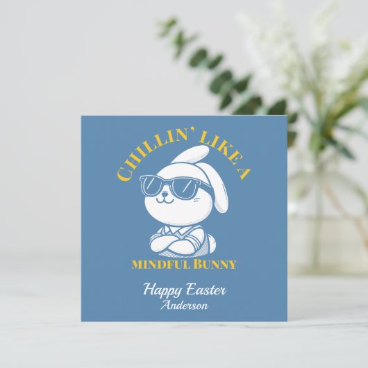 Cool Mindful Bunny Custom Pasen (Staand voorkant)