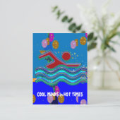 COOL MINDS in warme tijden Briefkaart (Staand voorkant)