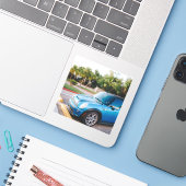 Cool Mini Cooper sticker (Laptop met iPhone)