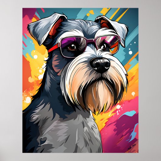 Cool Mini Schnauzer Poster (Voorkant)