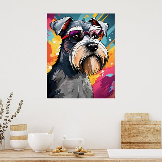 Cool Mini Schnauzer Poster (Keuken)