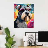 Cool Mini Schnauzer Poster (Thuiskantoor)
