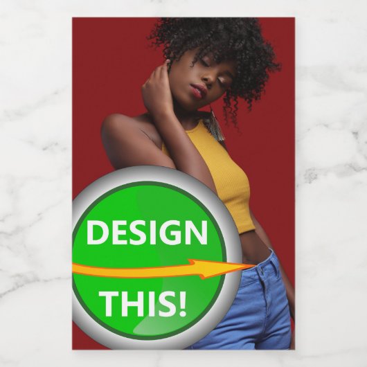 COOL! Mini Wijnfles Etiketten (2 "x3") - Set van 1 (Enkel label)