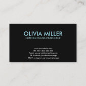 Cool Minimaal Pilates-instructrice  Visitekaartje (Achterkant)