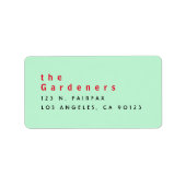 Cool minimalist Green Red Black Etiket (Voorkant)