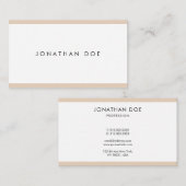 Cool Minimalist Plain Professional, geavanceerd Visitekaartje (Voorkant / Achterkant)