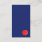 Cool Minimalistisch Designer Red Circle Navy Blue Visitekaartje (Voorkant)