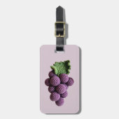 Cool Minimalistische Paarse Oma Chic Haakdruif Bagagelabel (Voorkant verticaal)