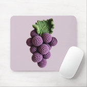 Cool Minimalistische Paarse Oma Chic Haakdruif Muismat (Met muis)