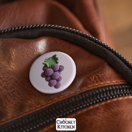 Cool Minimalistische Paarse Oma Chic Haakdruif Ronde Button 5,7 Cm