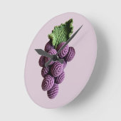 Cool Minimalistische Paarse Oma Chic Haakdruif Ronde Klok (Hoek)