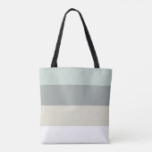 Cool minimalistische striptiepatroon met uw monogr tote bag (Achterkant)