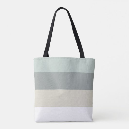 Cool minimalistische striptiepatroon met uw monogr tote bag (Achterkant)