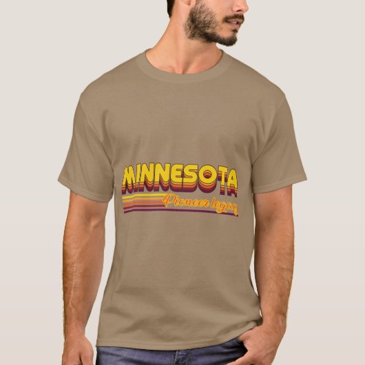 cool Minnesota USA state design T-shirt (Voorkant)