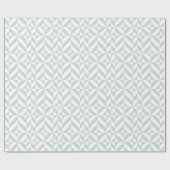 Cool Mint Geometric Deco Cube Patroon Cadeaupapier (Vlak)