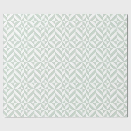 Cool Mint Geometric Deco Cube Patroon Cadeaupapier (Vlak)