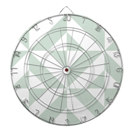 Cool Mint Geometric Deco Cube Patroon Dartbord (Voorkant)