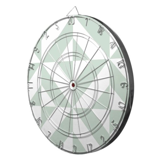 Cool Mint Geometric Deco Cube Patroon Dartbord (Voorkant Rechts)