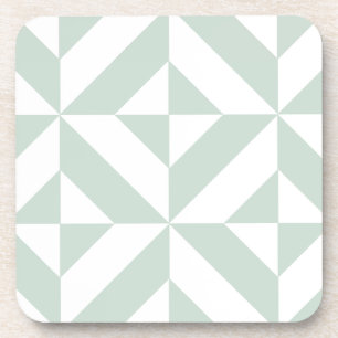 Cool Mint Geometric Deco Cube Patroon Drankjes Onderzetter