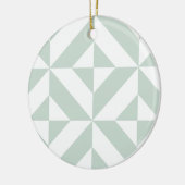Cool Mint Geometric Deco Cube Patroon Keramisch Ornament (Links)