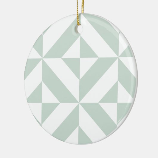 Cool Mint Geometric Deco Cube Patroon Keramisch Ornament (Links)