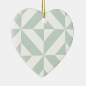 Cool Mint Geometric Deco Cube Patroon Keramisch Ornament (Rechts)