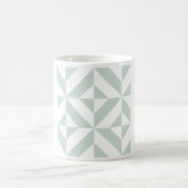 Cool Mint Geometric Deco Cube Patroon Koffiemok (Center)