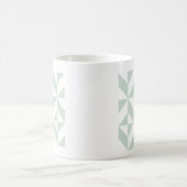 Cool Mint Geometric Deco Cube Patroon Koffiemok (Center)