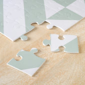 Cool Mint Geometric Deco Cube Patroon Legpuzzel (Zijkant)