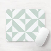 Cool Mint Geometric Deco Cube Patroon Muismat (Met muis)