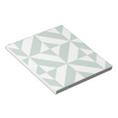 Cool Mint Geometric Deco Cube Patroon Notitieblok (Schuin)