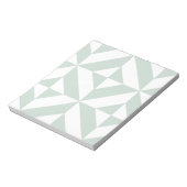 Cool Mint Geometric Deco Cube Patroon Notitieblok (Linkerzijde)