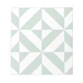 Cool Mint Geometric Deco Cube Patroon Notitieblok (Voorkant)