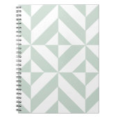 Cool Mint Geometric Deco Cube Patroon Notitieboek (Voorkant)