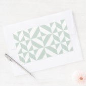 Cool Mint Geometric Deco Cube Patroon Rechthoekige Sticker (Envelop)