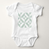 Cool Mint Geometric Deco Cube Patroon Romper (Voorkant)