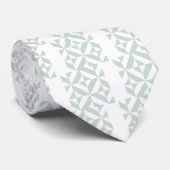 Cool Mint Geometric Deco Cube Patroon Stropdas (Opgerold)