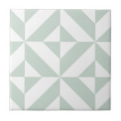 Cool Mint Geometric Deco Cube Patroon Tegeltje (Voorkant)