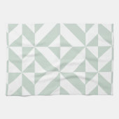 Cool Mint Geometric Deco Cube Patroon Theedoek (Horizontaal)