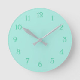 Cool Mint Green Ronde Klok