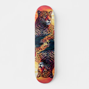 Cool Mirror Afbeelding Tropical Tiger Skateboard