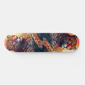 Cool Mirror Image Tropical Tiger Skateboard (Horizontaal)