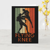 Cool Mma, Kickboksen En Muay Thai Vliegende Knie Kaart (Gele Bloem)